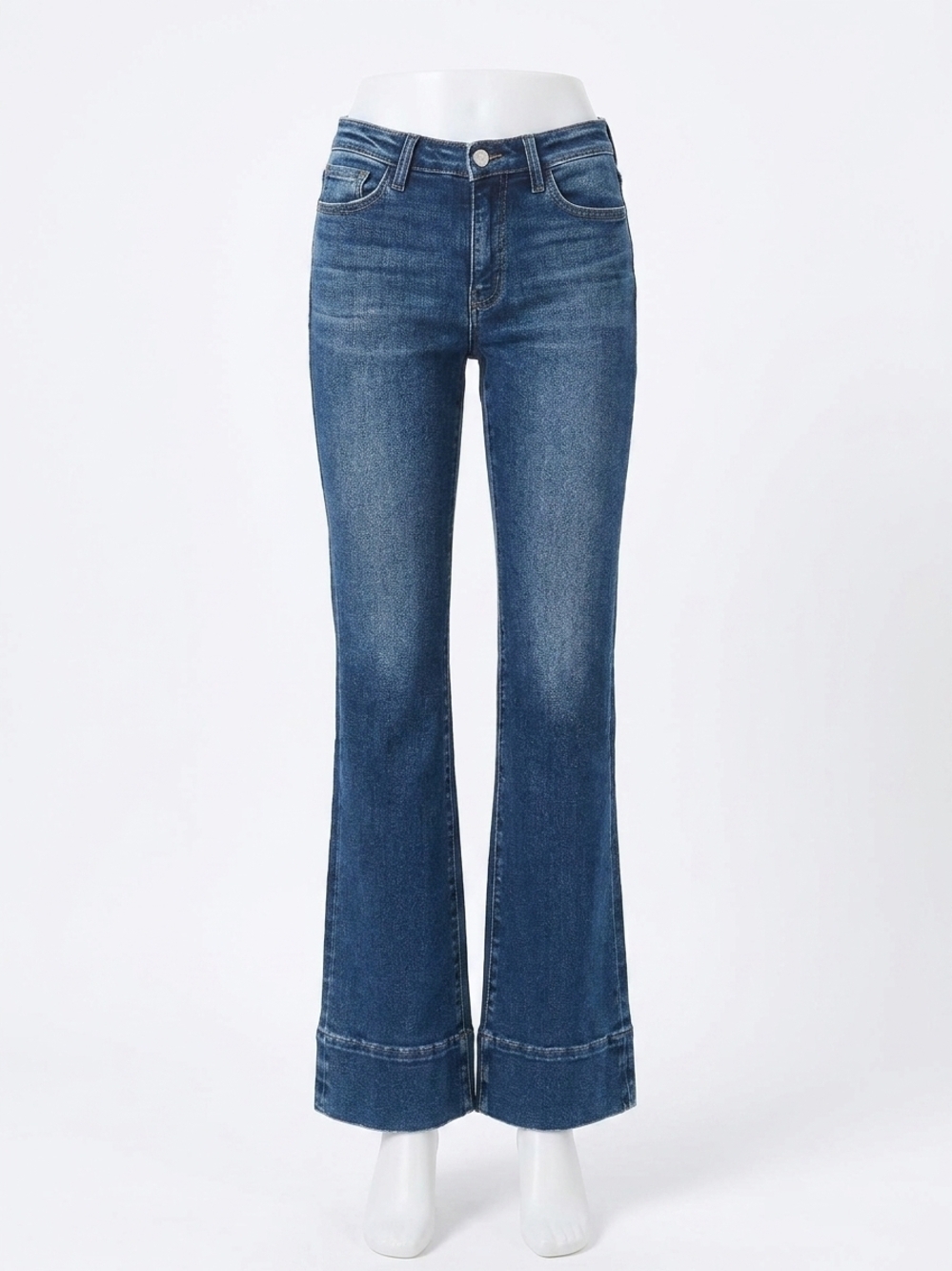 NEW JUST BLACK DENIM high rise trouser bootcut jeans in blue